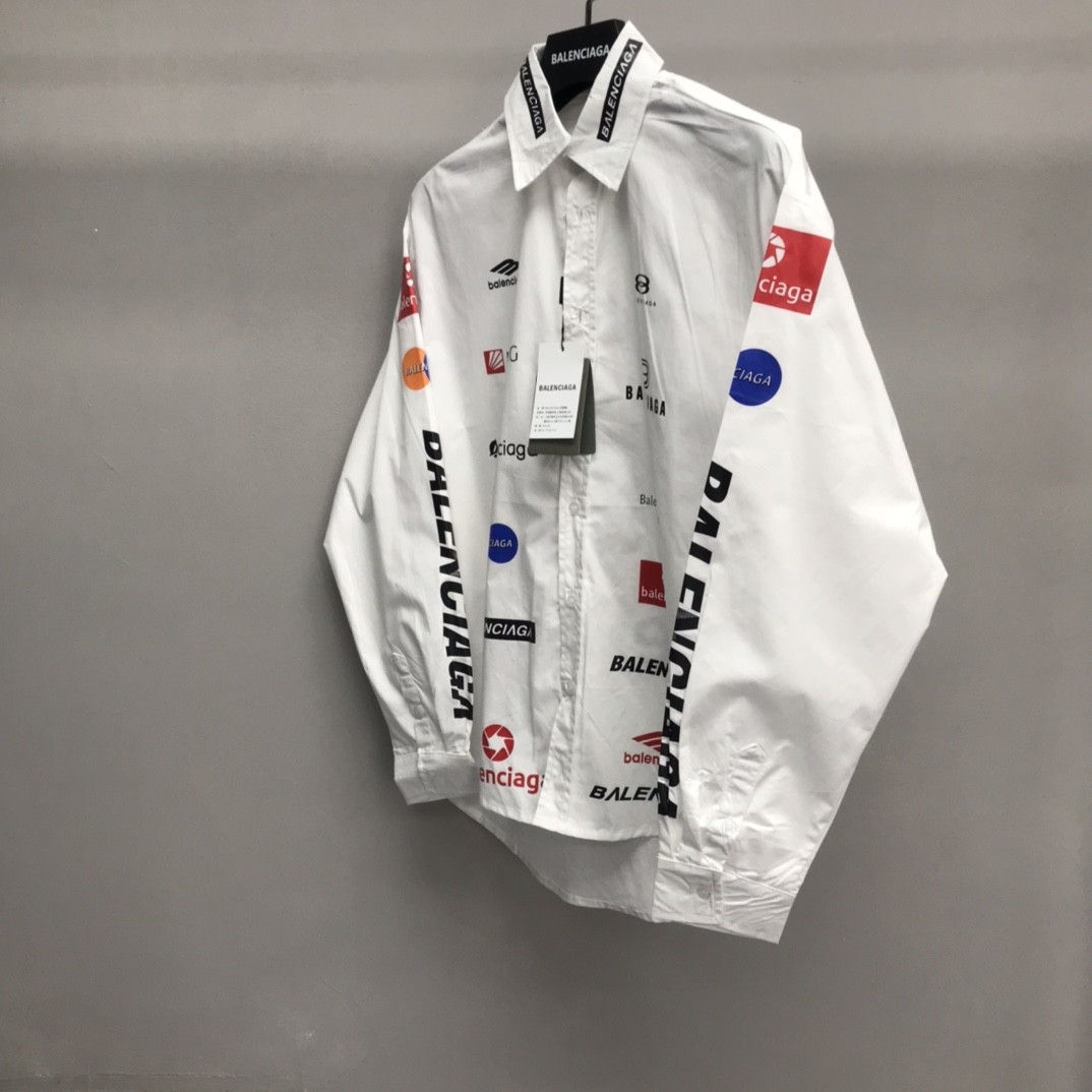 Balenciaga LOGO LOGO racing style long sleeve shirt