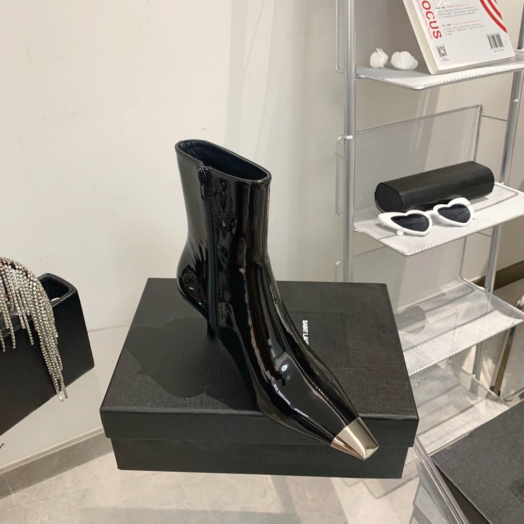 𝙎𝙖𝙞𝙣𝙩 𝙇𝙖𝙪𝙧𝙚𝙣𝙩 | 𝟐𝟎𝟐𝟐/𝐒𝐒 𝐧𝐞𝐰 YSL｜Saint Laurent Metal Toe Series New High Heeled Boots