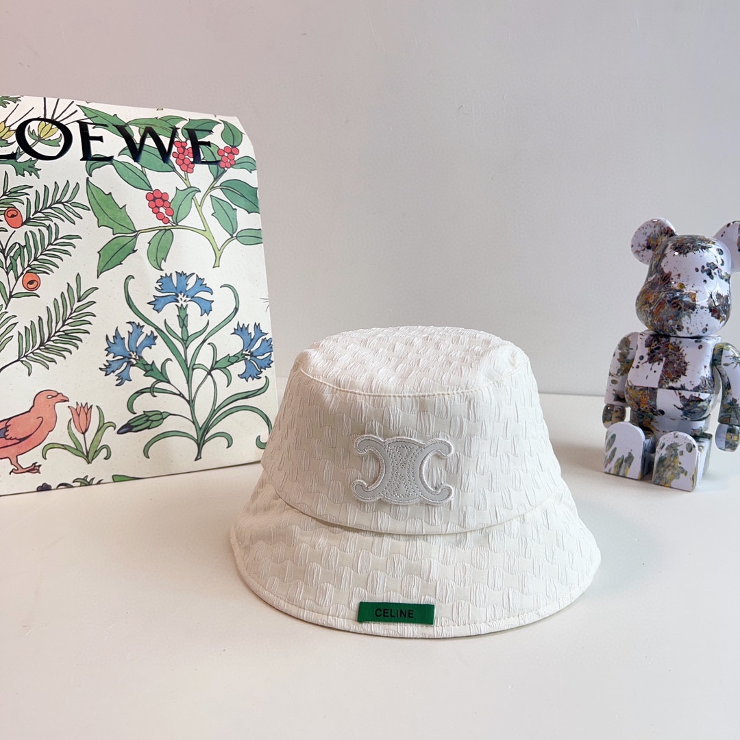 CELINE 2023 new Arc de Triomphe fisherman hat bucket hat