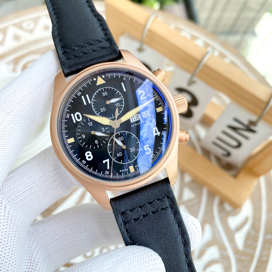 IWC- Fine men's watches Fully automatic mechanical movement, top 316 steel case and strap