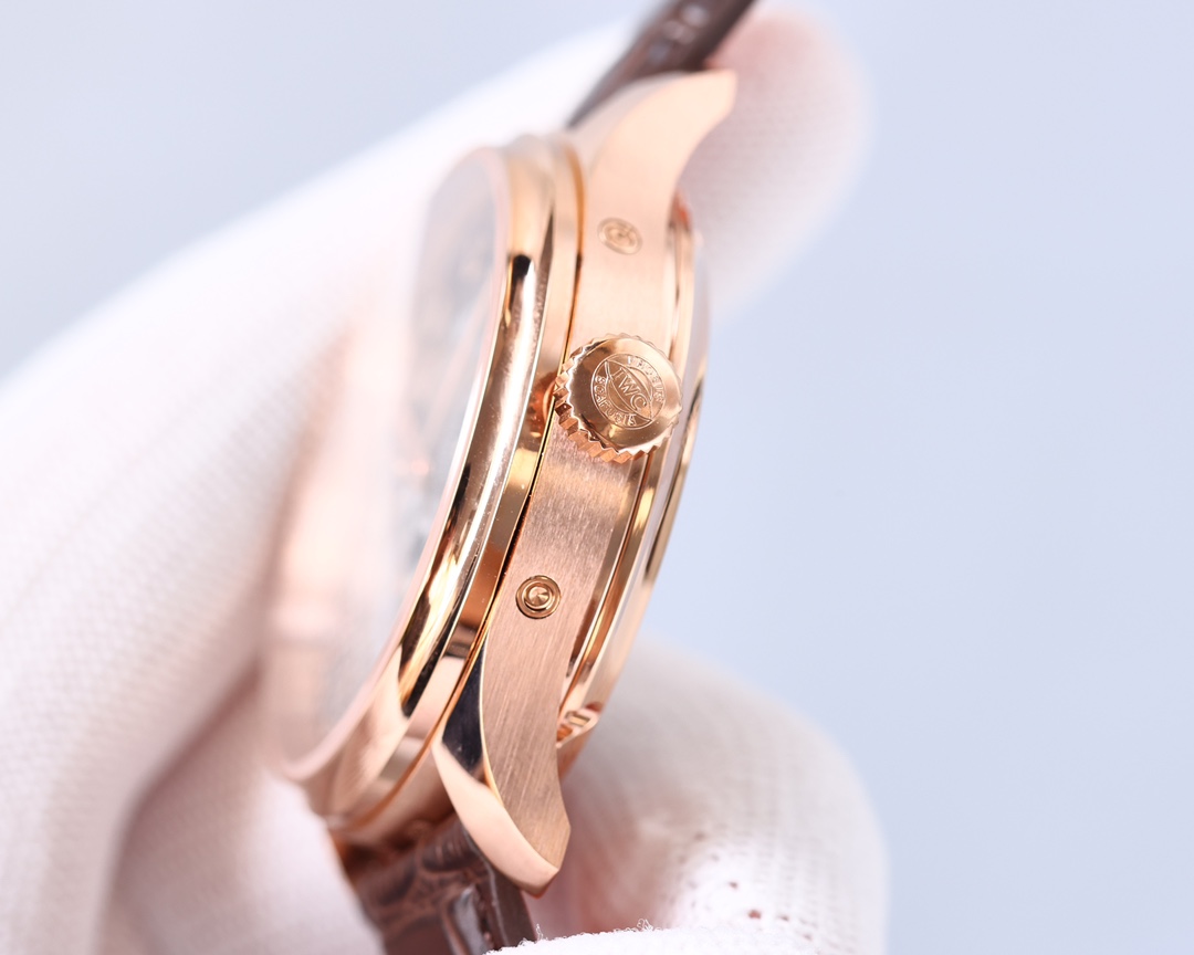 IWC- Portuguese Collection German CNC machine open molded case and strap 82650 movement copy