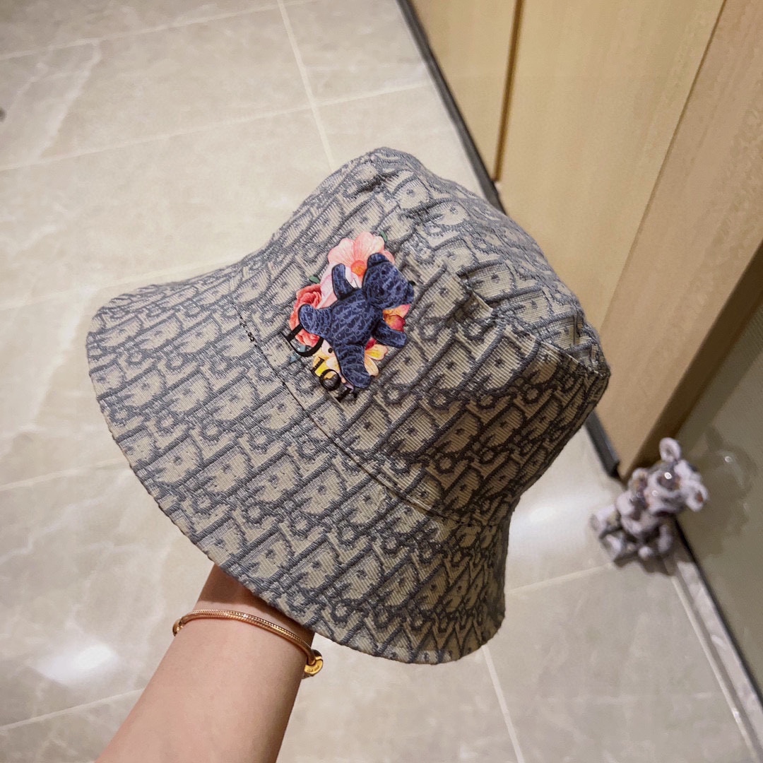 [DIOR Dior] 2023 spring and summer classic old flower fisherman hat