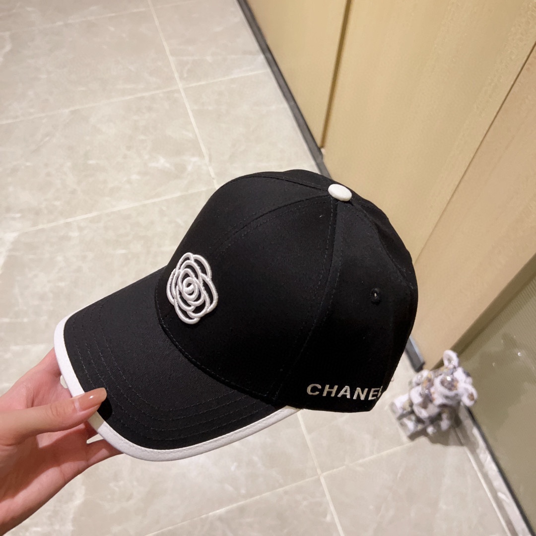 [CHANEL Chanel] 2023 new style embroidered baseball cap