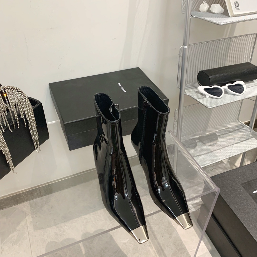 𝙎𝙖𝙞𝙣𝙩 𝙇𝙖𝙪𝙧𝙚𝙣𝙩 | 𝟐𝟎𝟐𝟐/𝐒𝐒 𝐧𝐞𝐰 YSL｜Saint Laurent Metal Toe Series New High Heeled Boots