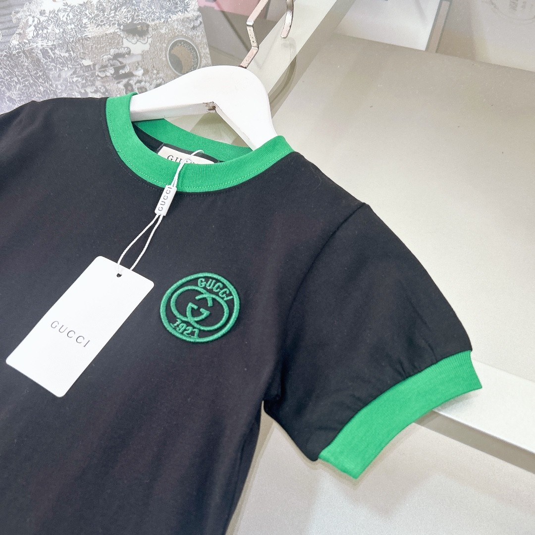 Gucci2024/SS new logo printed T-shirt suit
