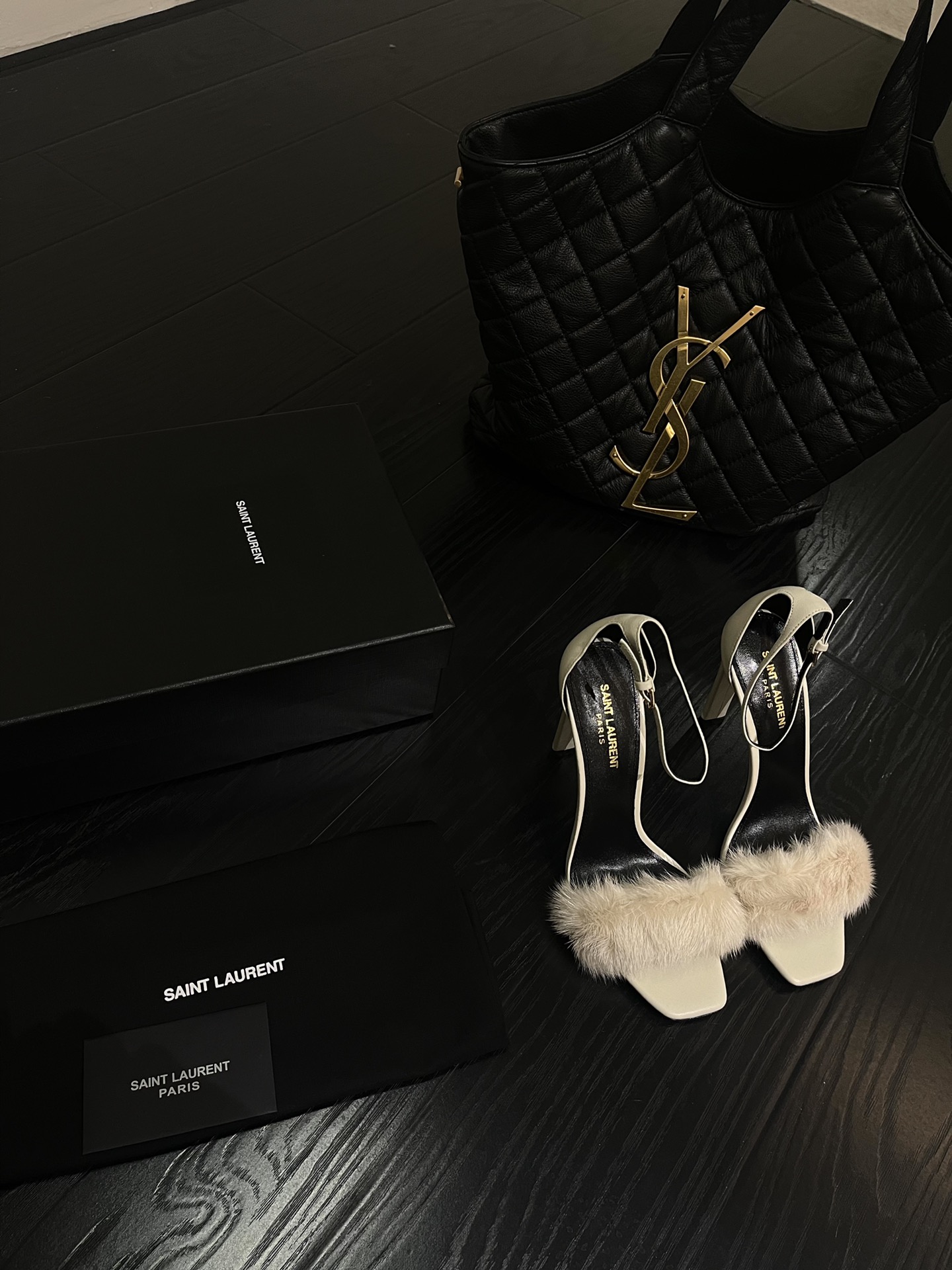 𝙎𝙖𝙞𝙣𝙩 𝙇𝙖𝙪𝙧𝙚𝙣𝙩 | 𝟐𝟎𝟐𝟐/𝐒𝐒 𝐧𝐞𝐰 YSL｜Custom imported sheepskin / mink fur high heels