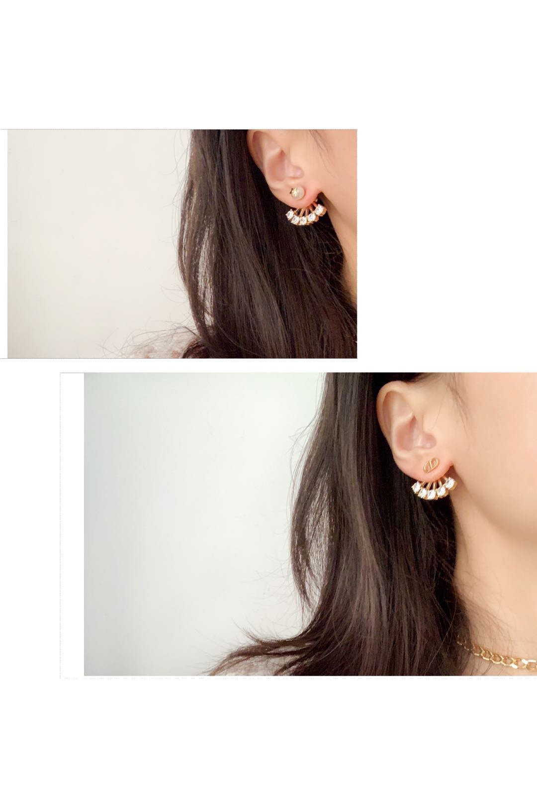 Dior AB drill earrings