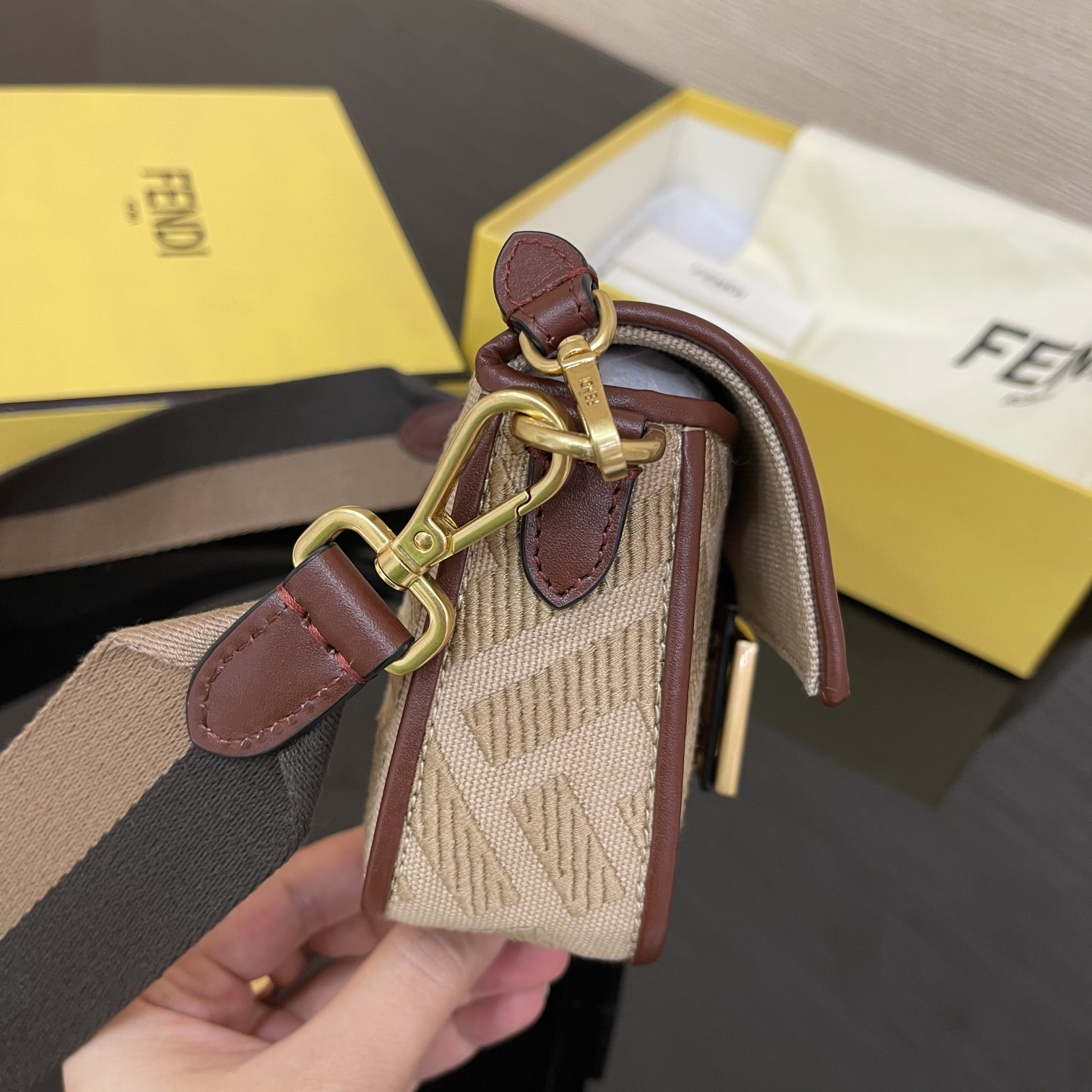 FENDI Small 2020 Latest Baguette Denim F Logo Collection