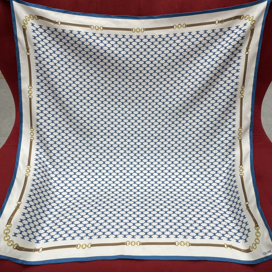 𝐂𝐞𝐥𝐢𝐧𝐞 Iconic Arc de Triomphe ➕ Chain Element 100% Mulberry Silk