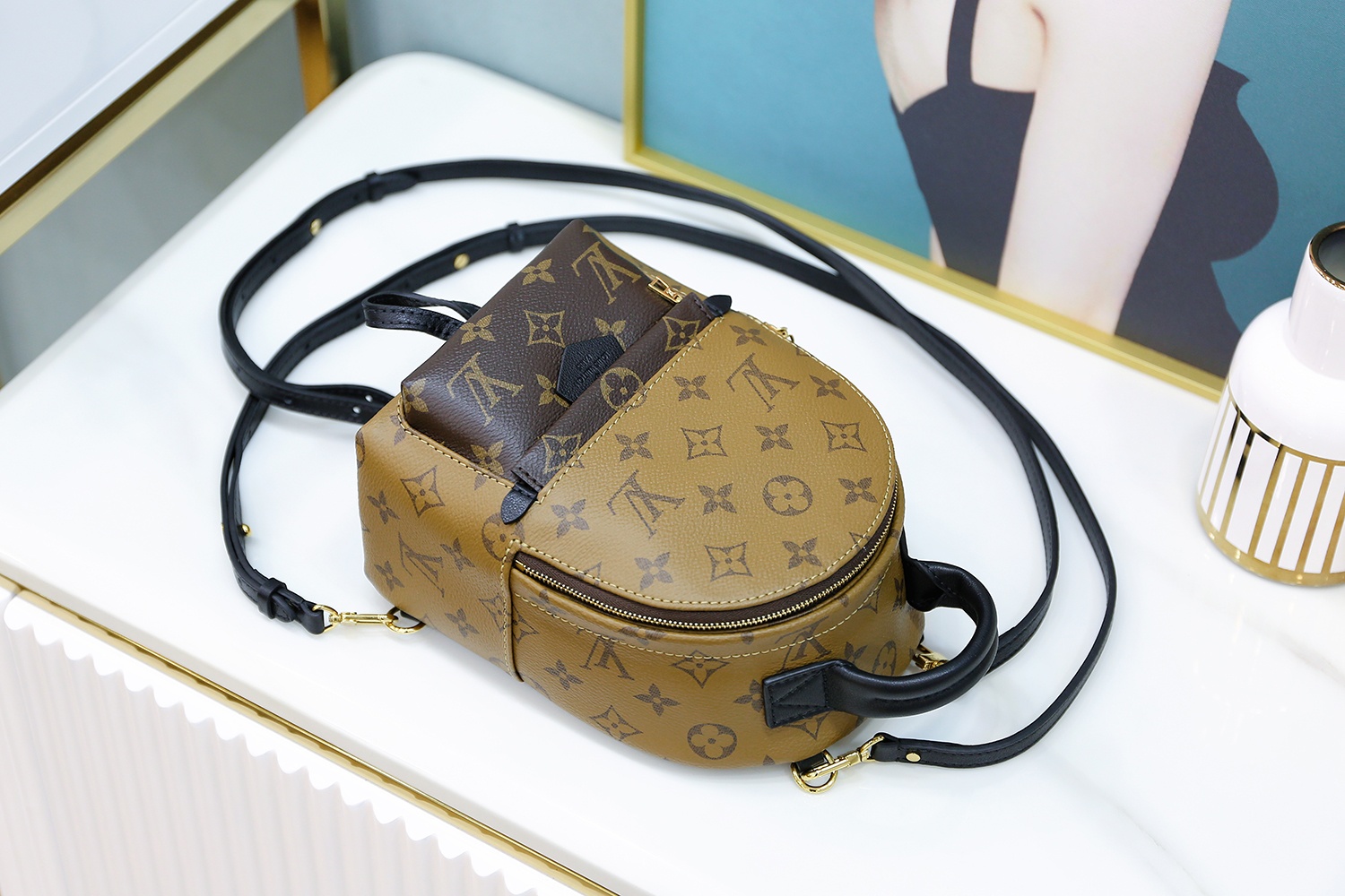 Louis Vuitton 𝐏𝐀𝐋𝐌 𝐒𝐏𝐑𝐈𝐍𝐆𝐒mini backpack🎒M44872