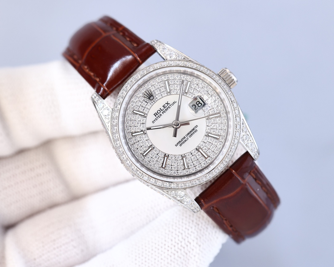 Rolex Full Diamond Journal Ladies