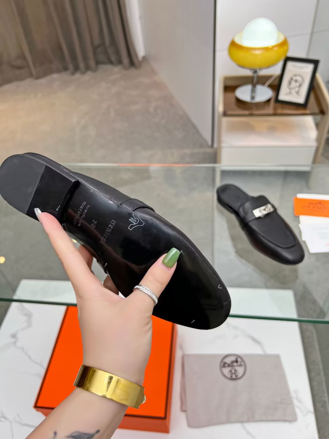 Hermes early spring new slippers