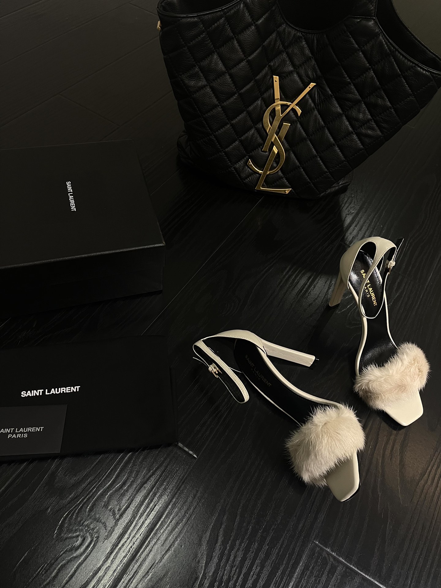 𝙎𝙖𝙞𝙣𝙩 𝙇𝙖𝙪𝙧𝙚𝙣𝙩 | 𝟐𝟎𝟐𝟐/𝐒𝐒 𝐧𝐞𝐰 YSL｜Custom imported sheepskin / mink fur high heels