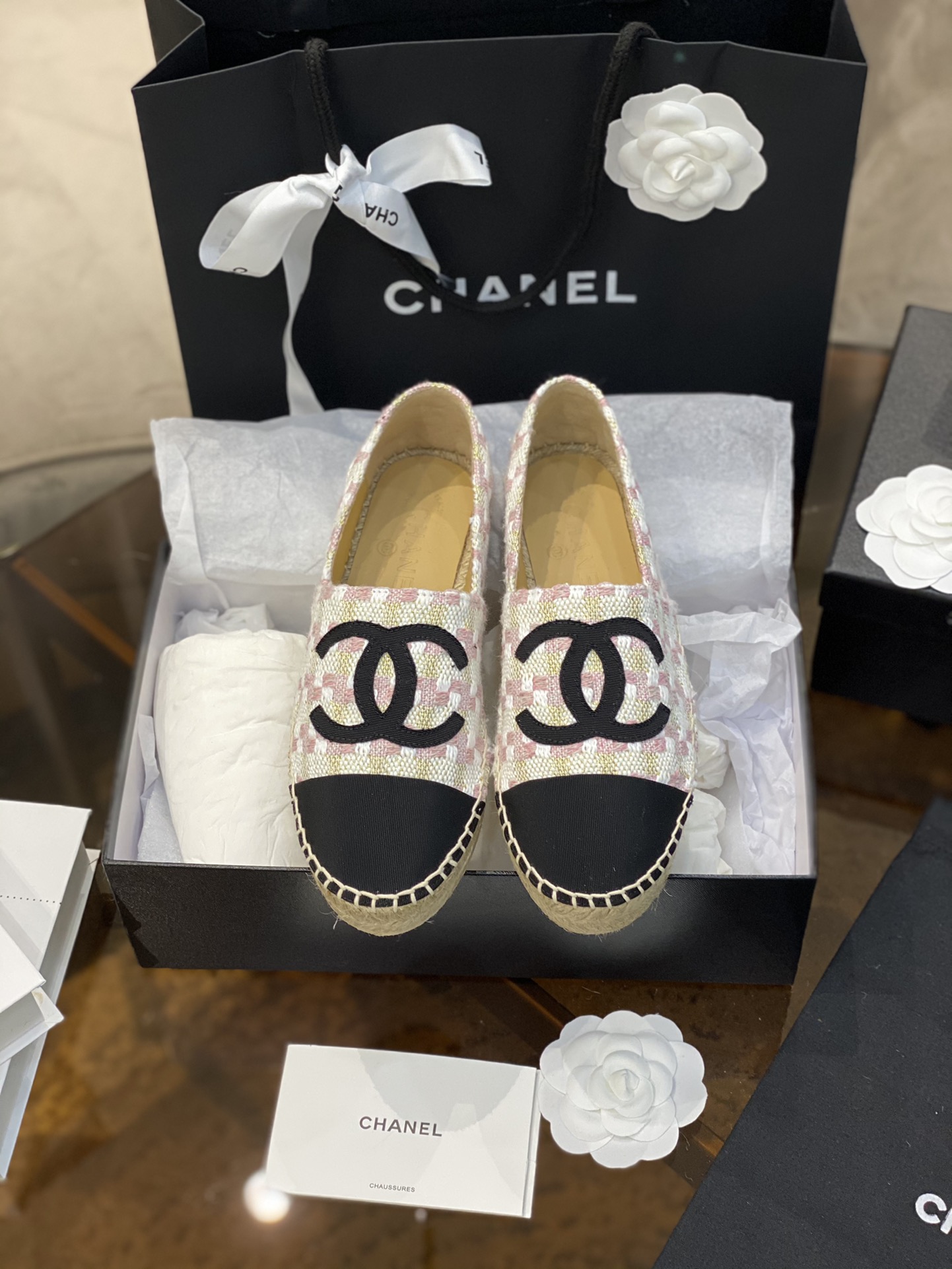 CHANEL fisherman shoes Chanel classic version of the original injection of rubber translucent rubber original color hemp sole