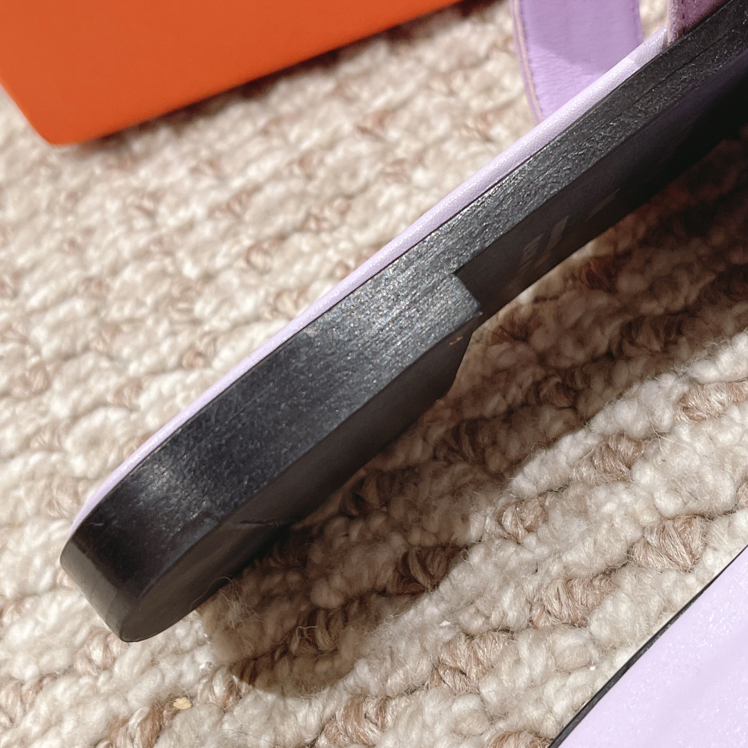 Hermes Oasis diamond face slippers series