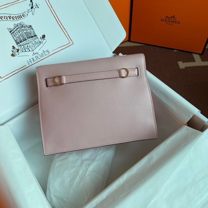 Kelly DanSe 22cm 3Q powder gold buckle evercolor leather