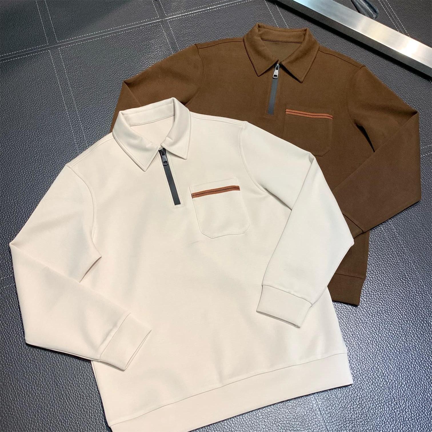 Zegna lapel casual sweatshirt