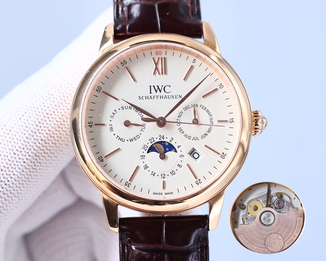 IWC- The highest version of the Portofino Multifunction Automatic with CNC grinding