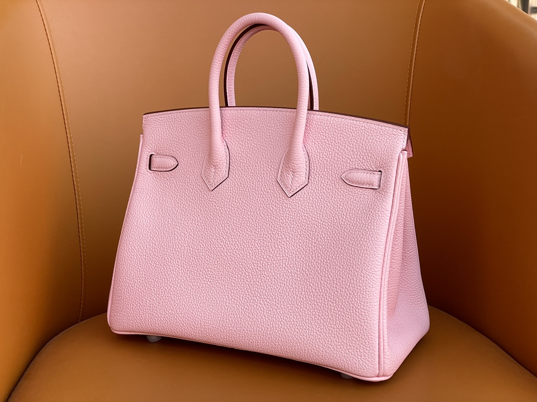 Birkin 25/30 3q Pink togo Leather Silver Buckle