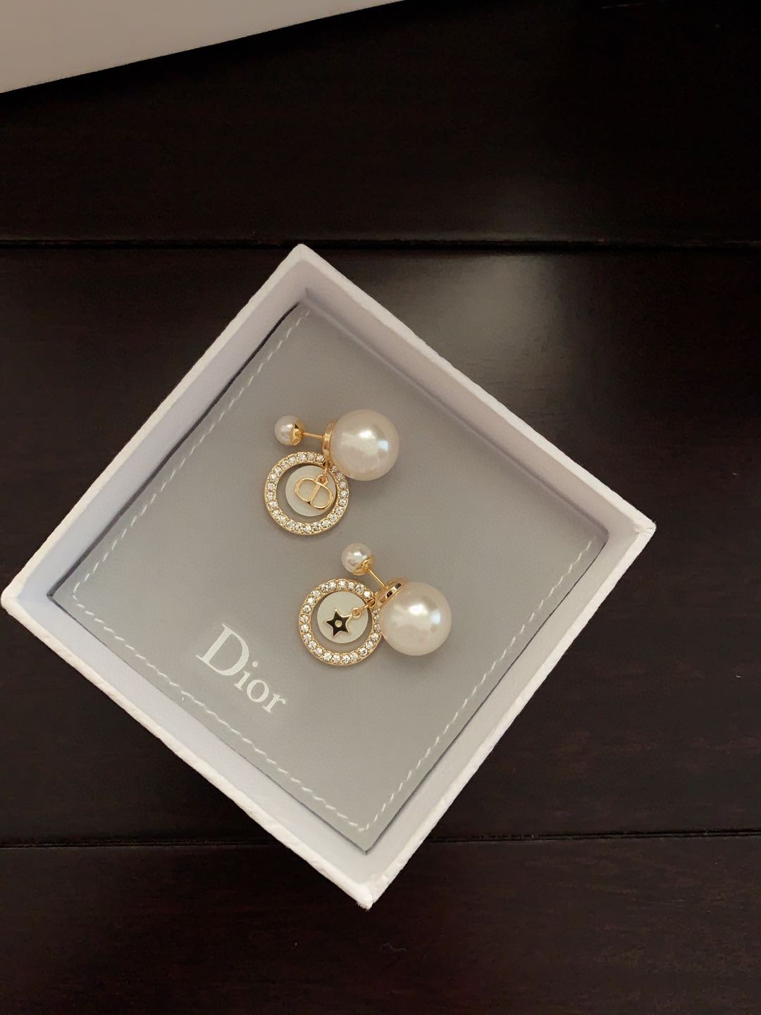 Dior stud earrings
