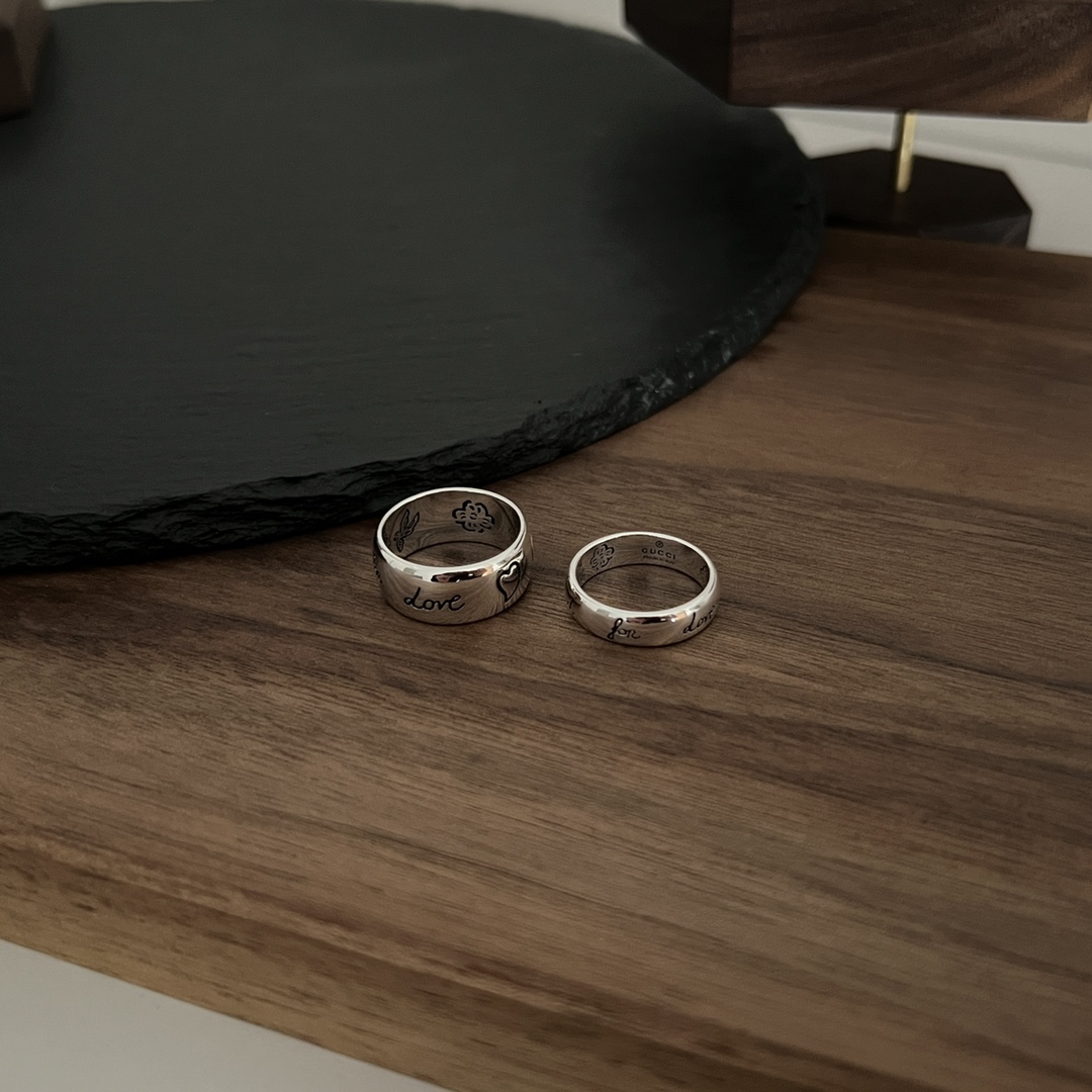 𝐆𝐮𝐜𝐜𝐢 925 Sterling Silver Blind For Love Ring