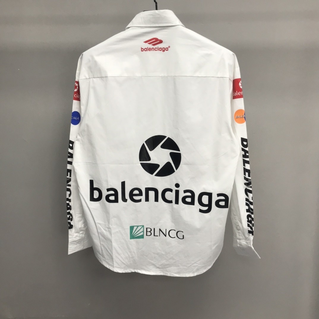 Balenciaga LOGO LOGO racing style long sleeve shirt