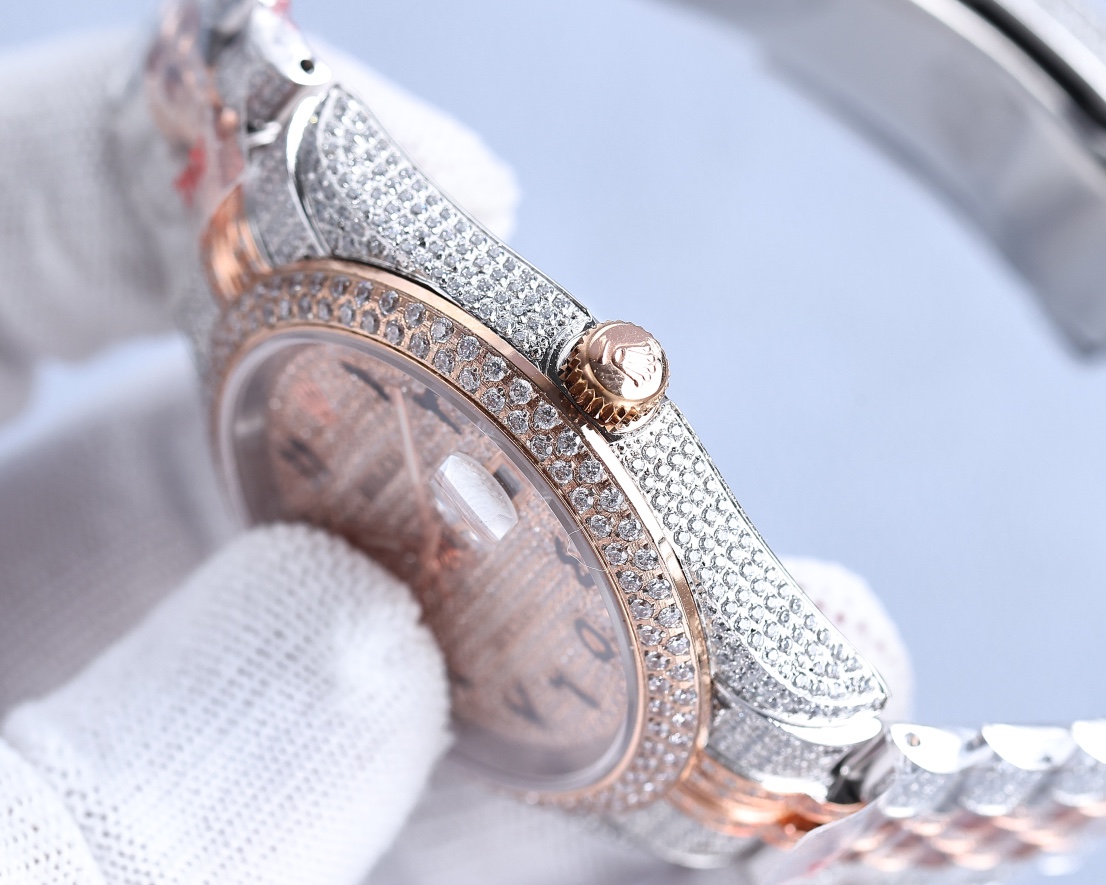 Rolex full diamond local luxury version 18k nanotechnology