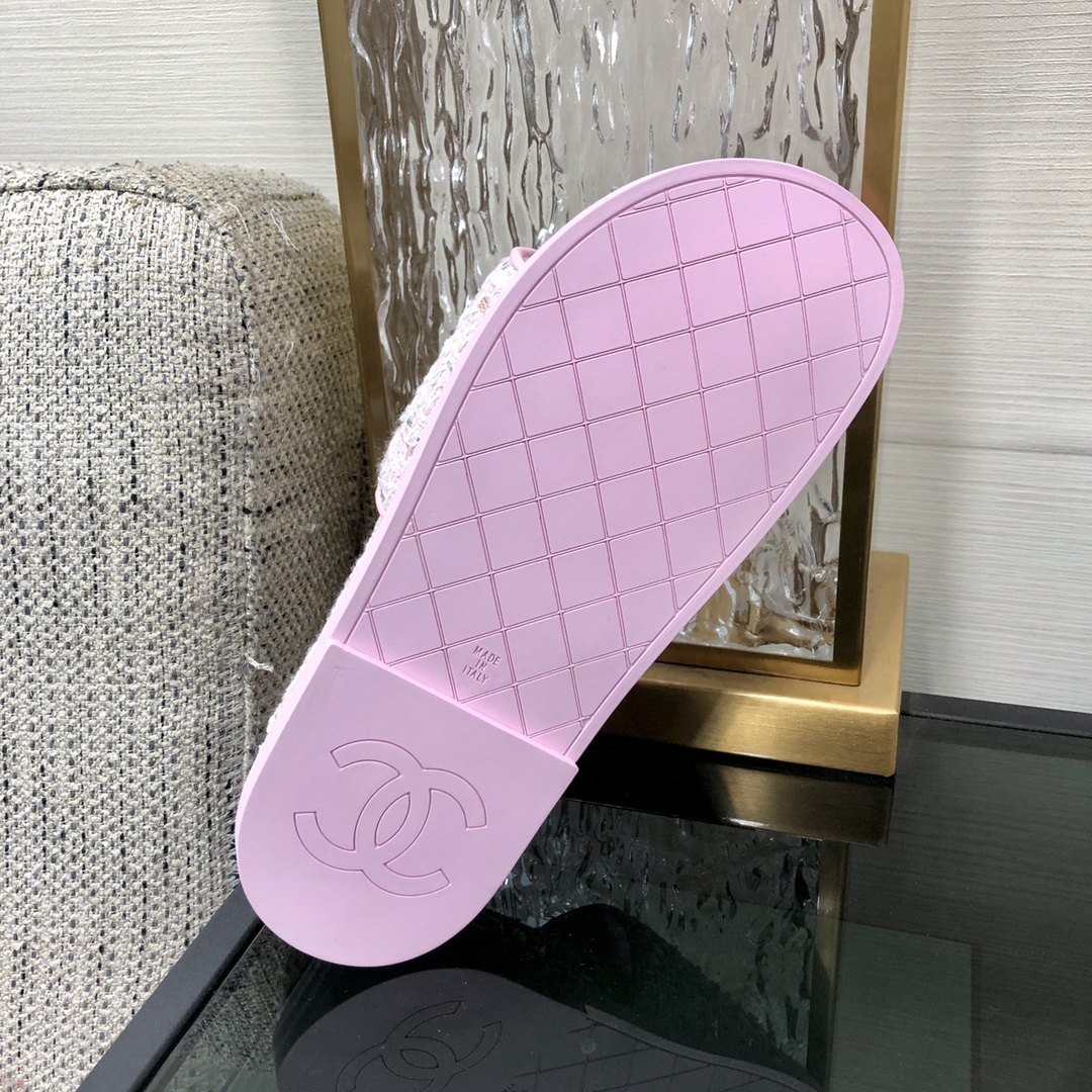 CHANEL 2022 early spring latest honey slippers fashion versatile series imported sheepskin cushioned feet