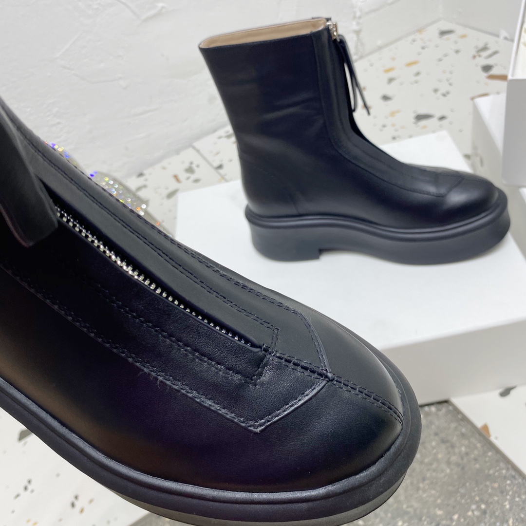 THE ROW - 2020 fall and winter classic thick-soled boots uppers original custom imported calfskin