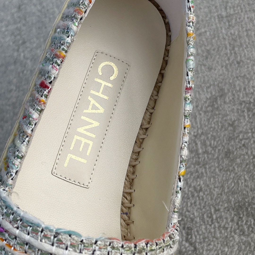 CHANEL fisherman shoes custom mixed sheepskin imported leather embryo leather upper soft inner cushion sheepskin