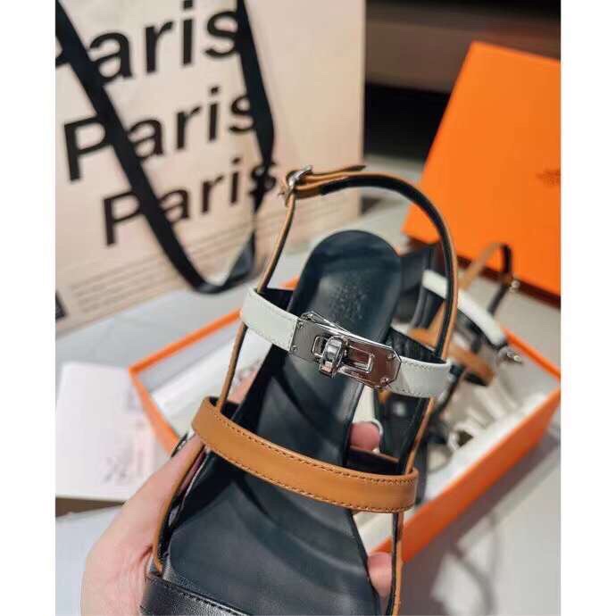 Hermes 6.5cm medium heel sandals
