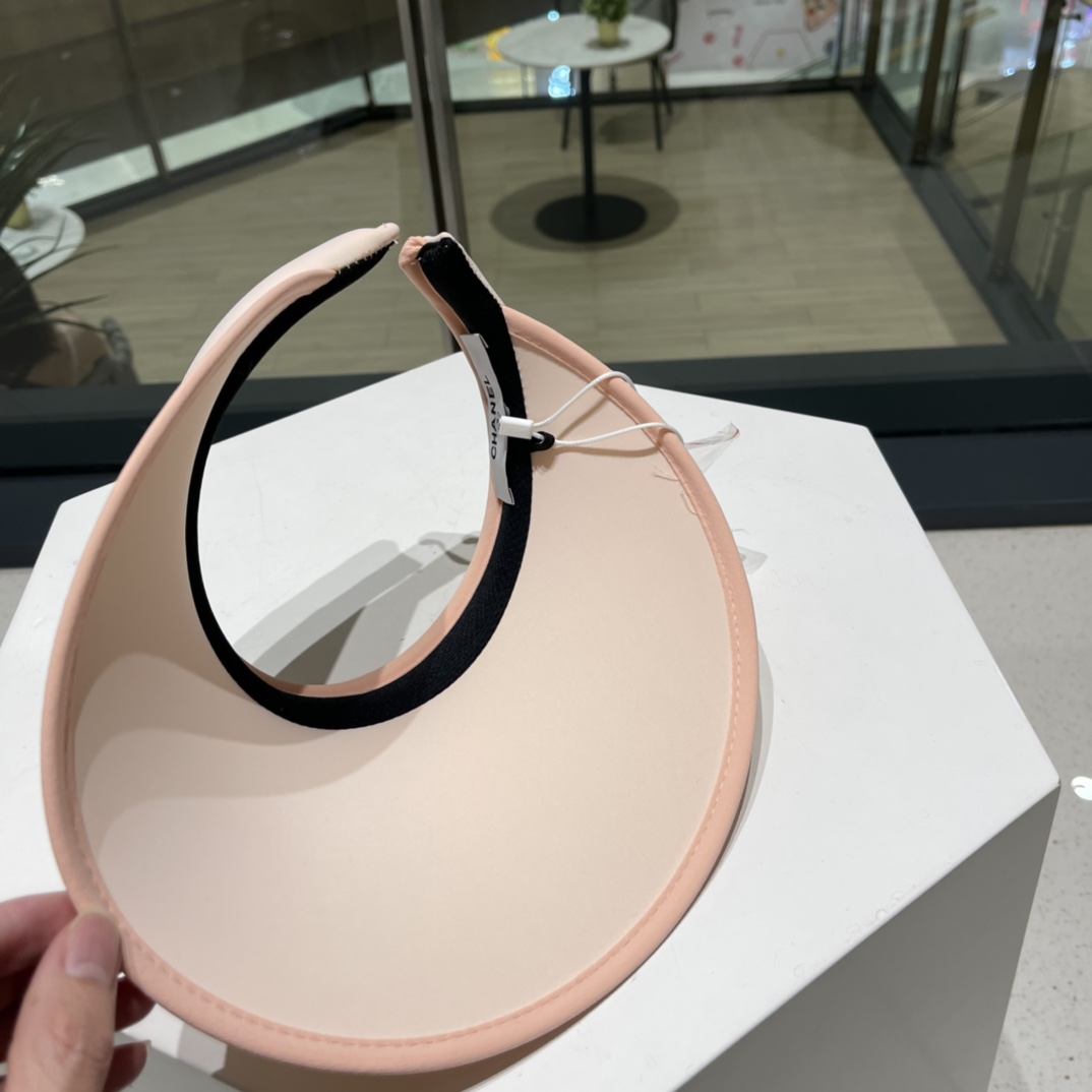 Chanel Bow Hat Empty Top Sun Protection UV Sun Shade Cap