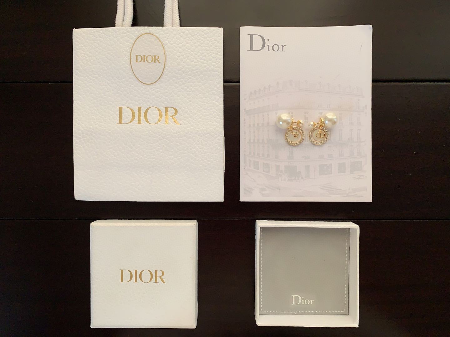 Dior stud earrings