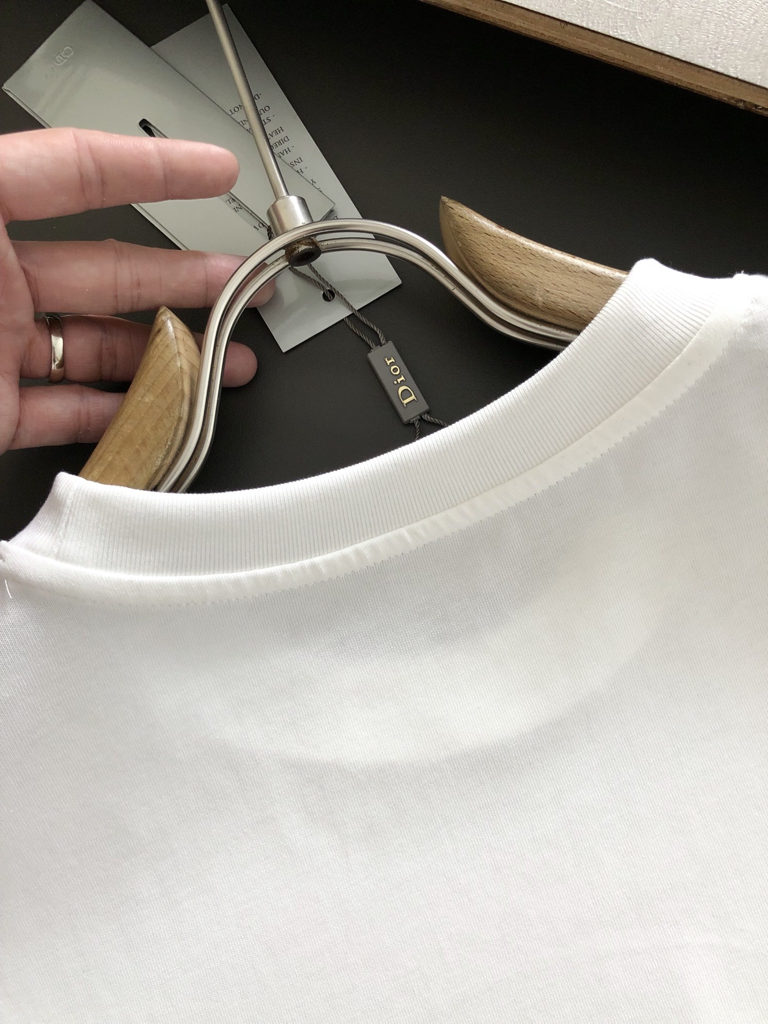 Dior Cartoon embroidered fine cloth t-shirt