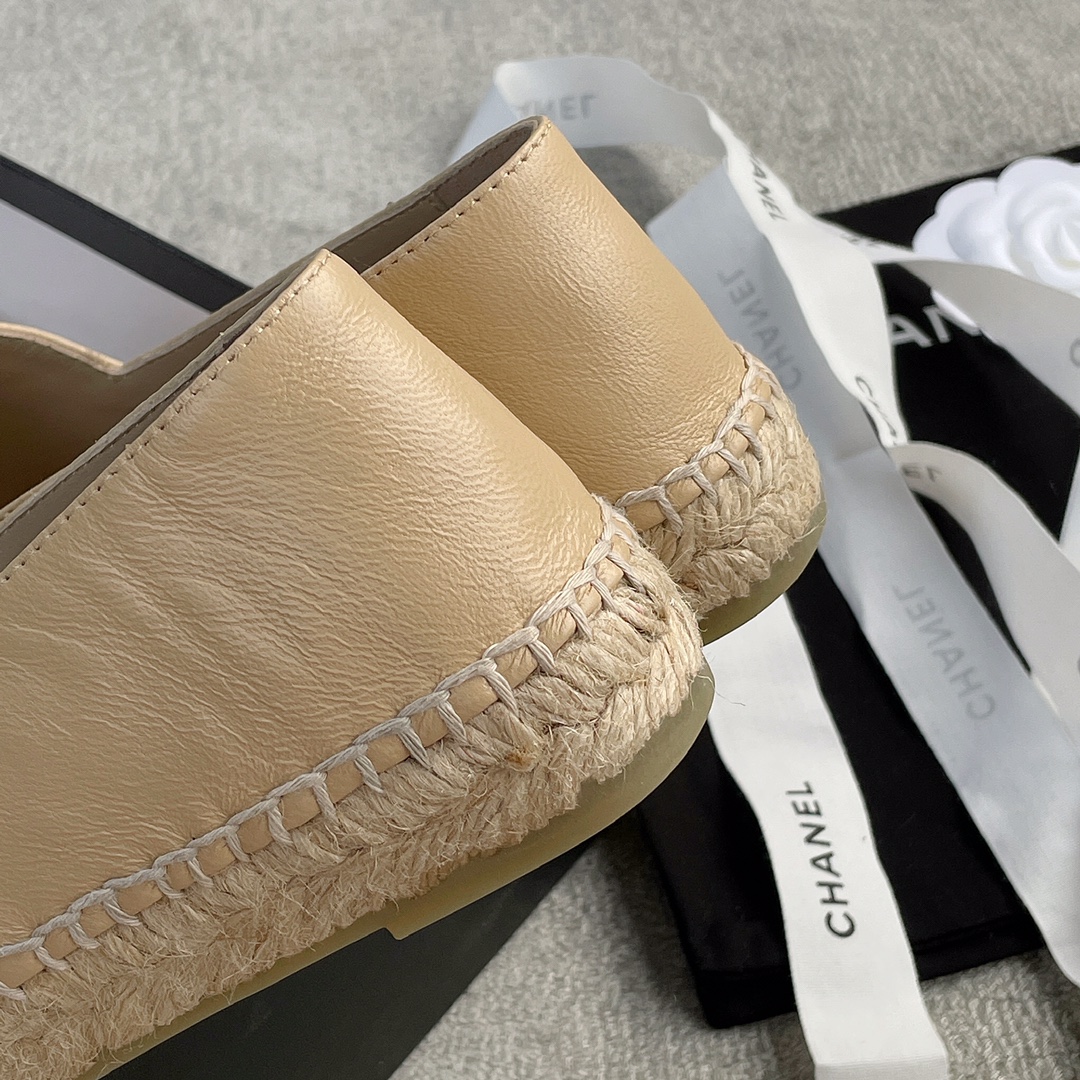 CHANEL fisherman shoes custom mixed sheepskin imported leather embryo leather upper soft inner cushion sheepskin