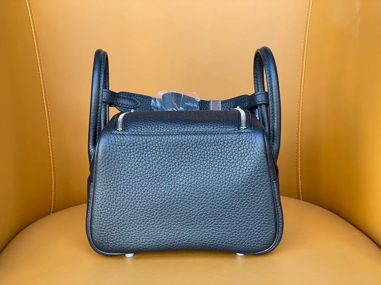 Minilindy black and silver tc leather