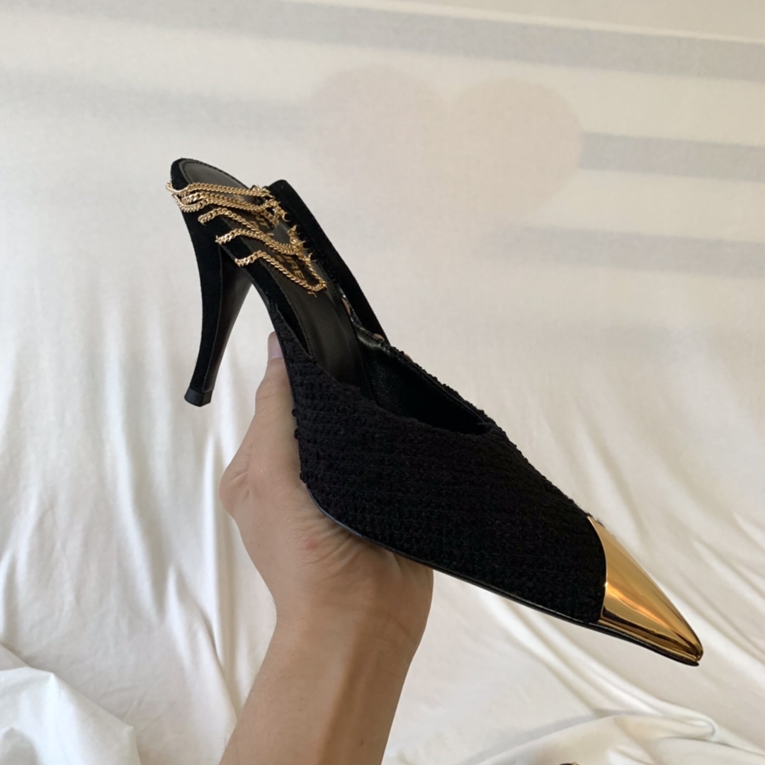 𝙎𝙖𝙞𝙣𝙩 𝙇𝙖𝙪𝙧𝙚𝙣𝙩 | 𝟐𝟎𝟐𝟏/𝐒𝐒 𝐧𝐞𝐰 YSL｜Saint Laurent 2022 early spring hot YSL absolute absolute sub metal chain high heels