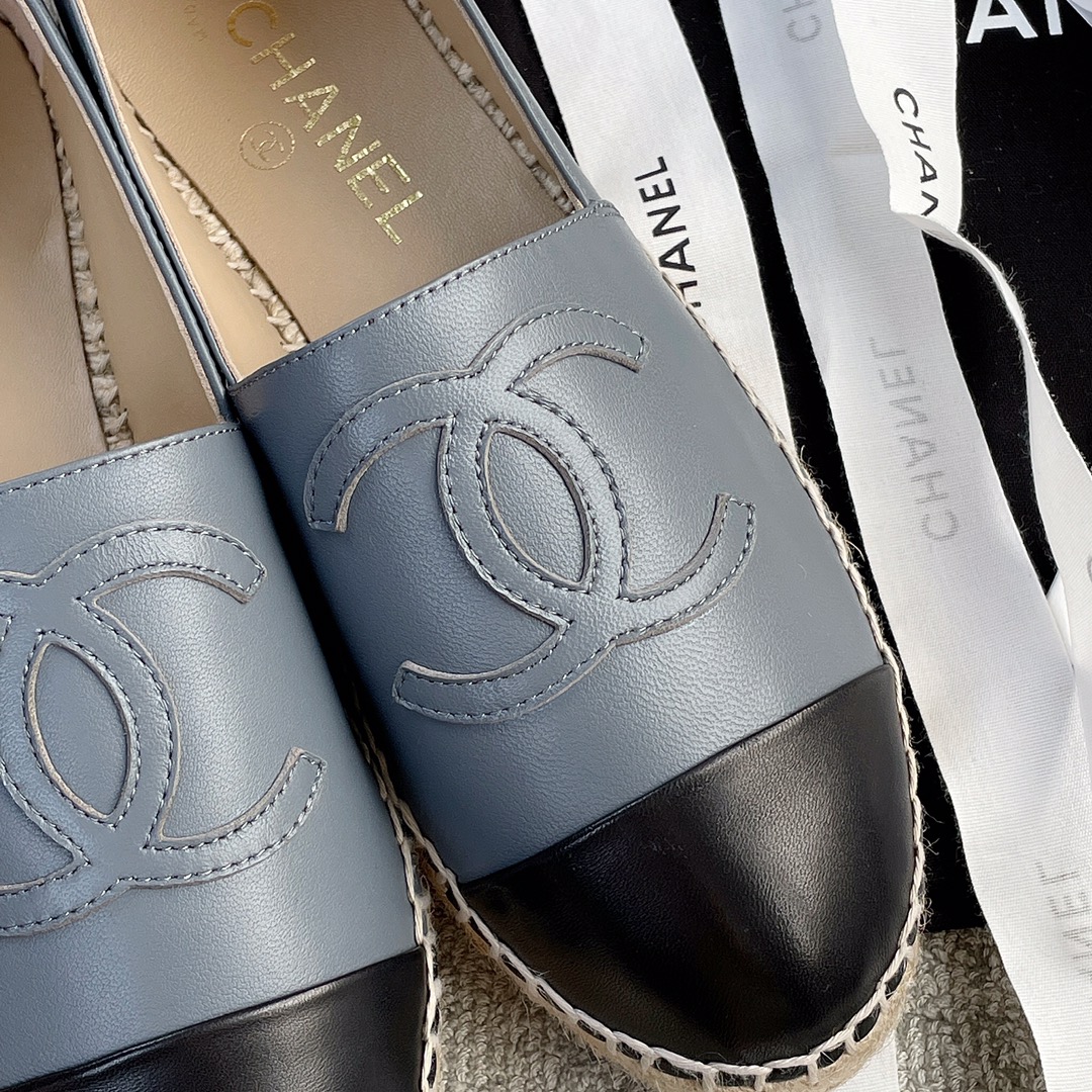 CHANEL fisherman shoes custom mixed sheepskin imported leather embryo leather upper soft inner cushion sheepskin