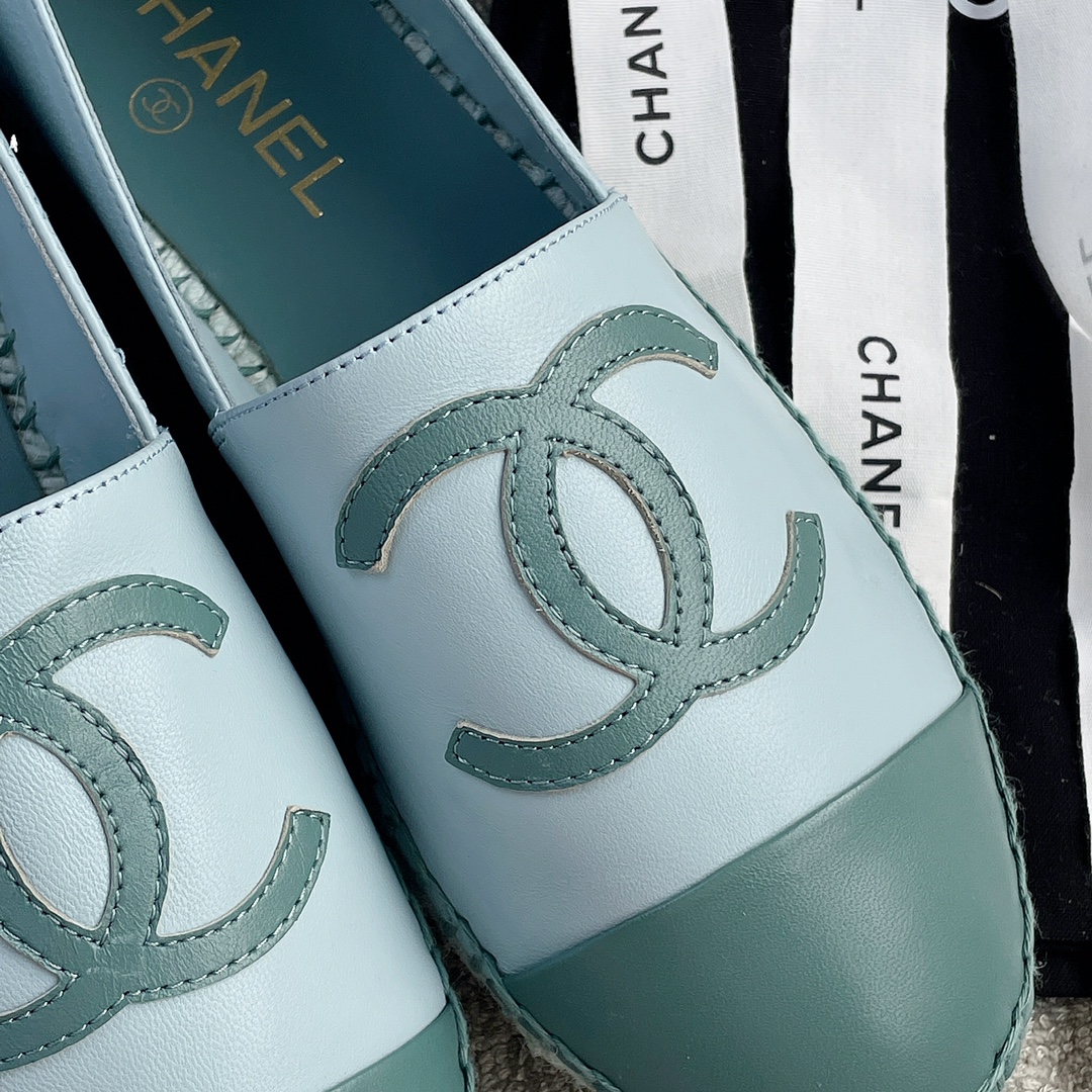 CHANEL fisherman shoes custom mixed sheepskin imported leather embryo leather upper soft inner cushion sheepskin