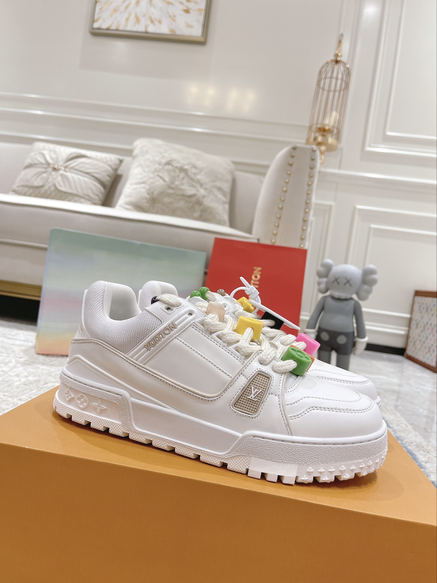 Louis Vuitton couple models DIY buckle sneakers sneakers
