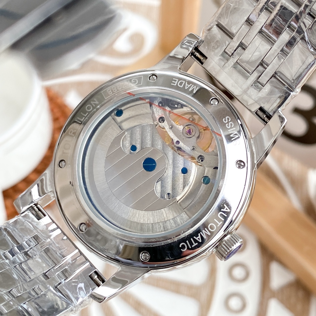 IWC- Fine men's watches Fully automatic mechanical movement, top 316 steel case and strap