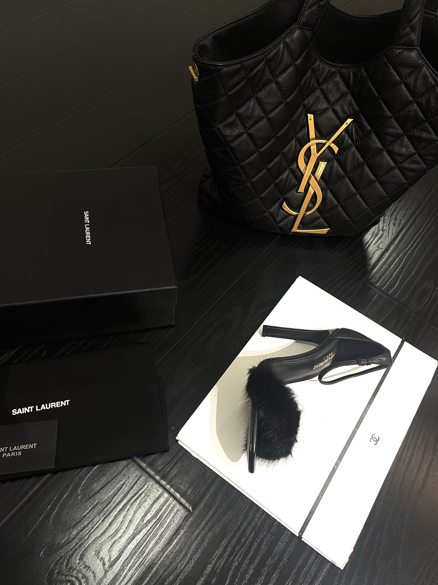 𝙎𝙖𝙞𝙣𝙩 𝙇𝙖𝙪𝙧𝙚𝙣𝙩 | 𝟐𝟎𝟐𝟐/𝐒𝐒 𝐧𝐞𝐰 YSL｜Custom imported sheepskin / mink fur high heels