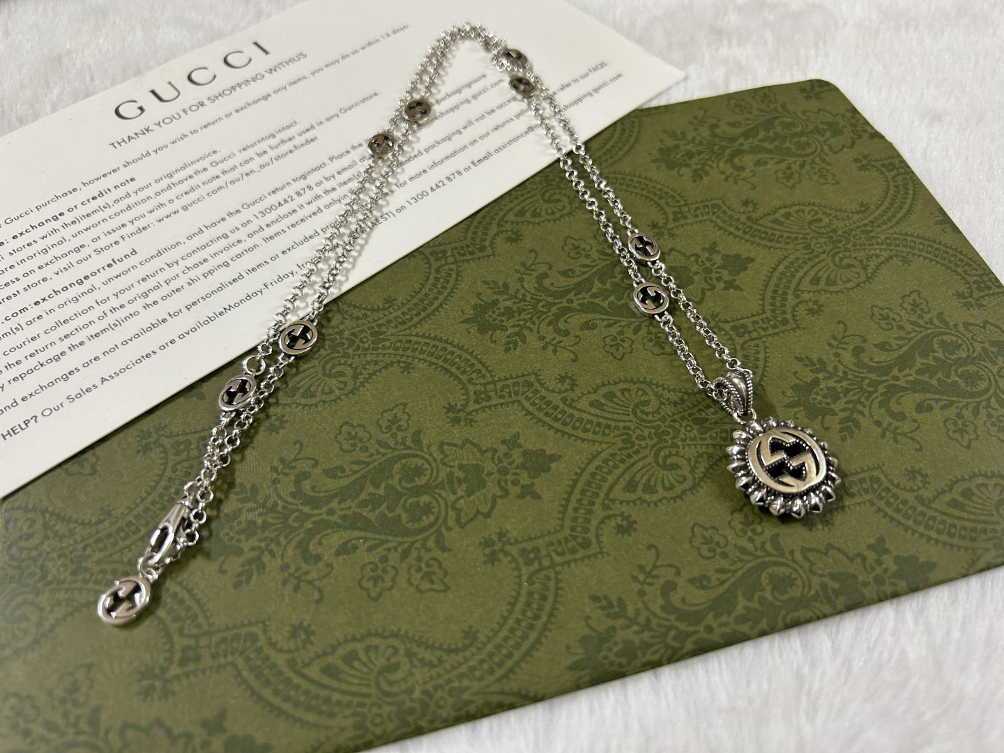 𝐆𝐮𝐜𝐜𝐢 Double G Sunflower Necklace