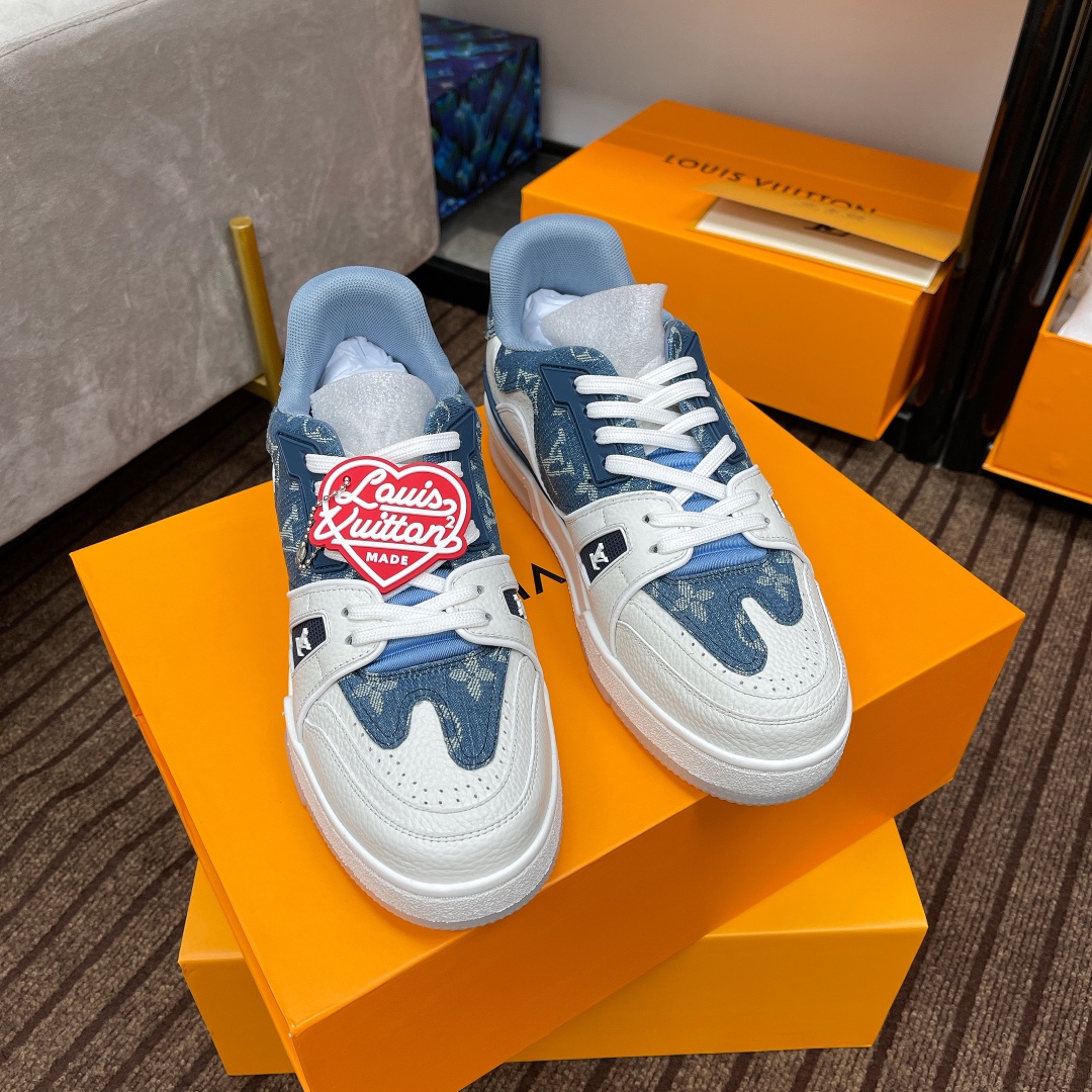 Louis Vuitton couple models DIY buckle sneakers sneakers