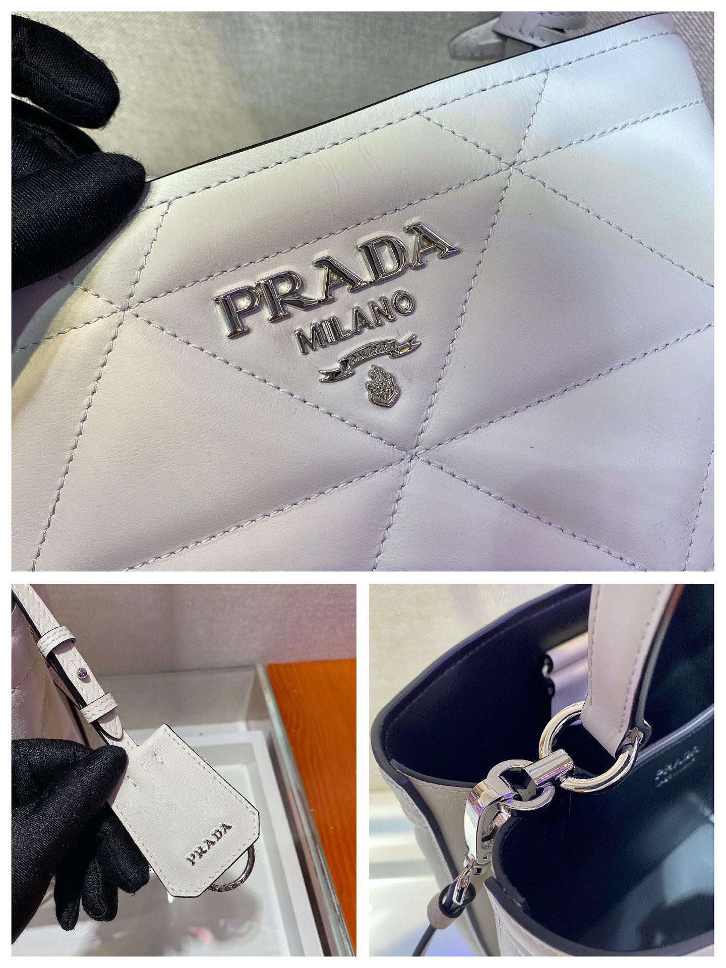 𝐏𝐑𝐀𝐃𝐀 Double handbag 1BA212