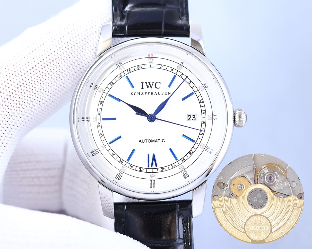 IWC- Portofino Original 9015® movement style with Italian cowhide 3D three-dimensional sense of ultra-thin technology