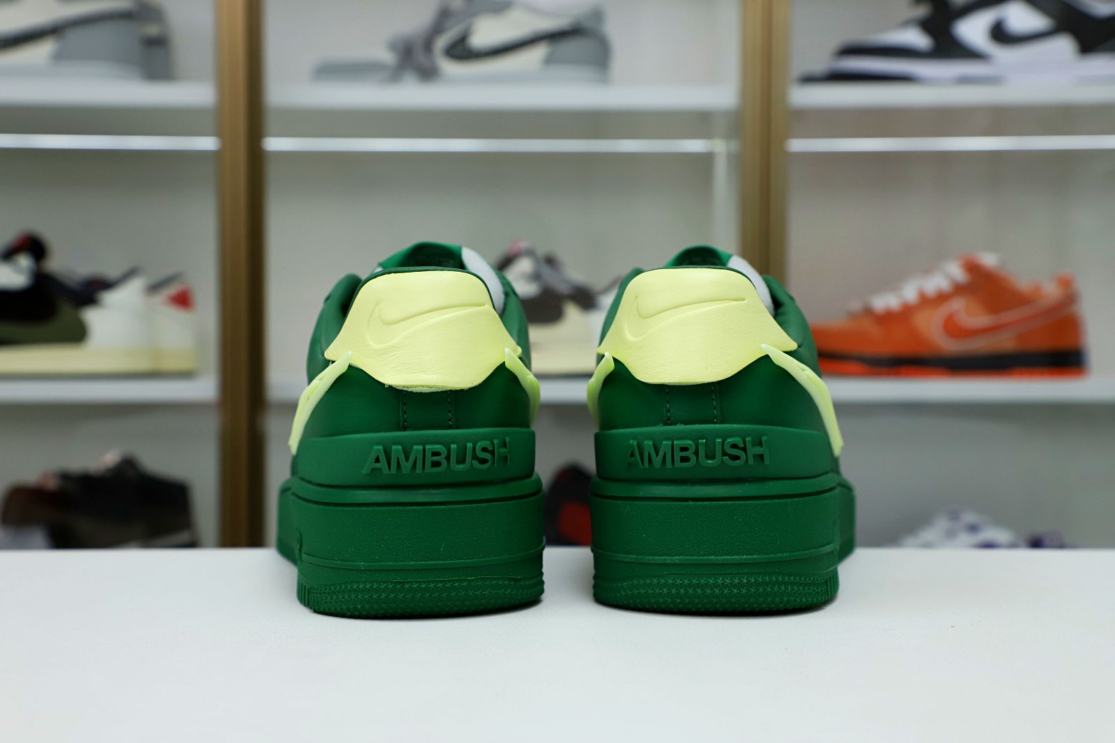 AMBUSH xNike Air Force1 Low Pine Green and Citron