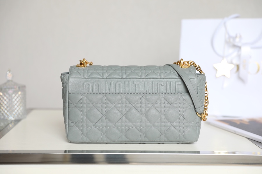 DlOR CARO】Grey soft cow leather rattan check DR- 091