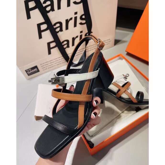Hermes 6.5cm medium heel sandals