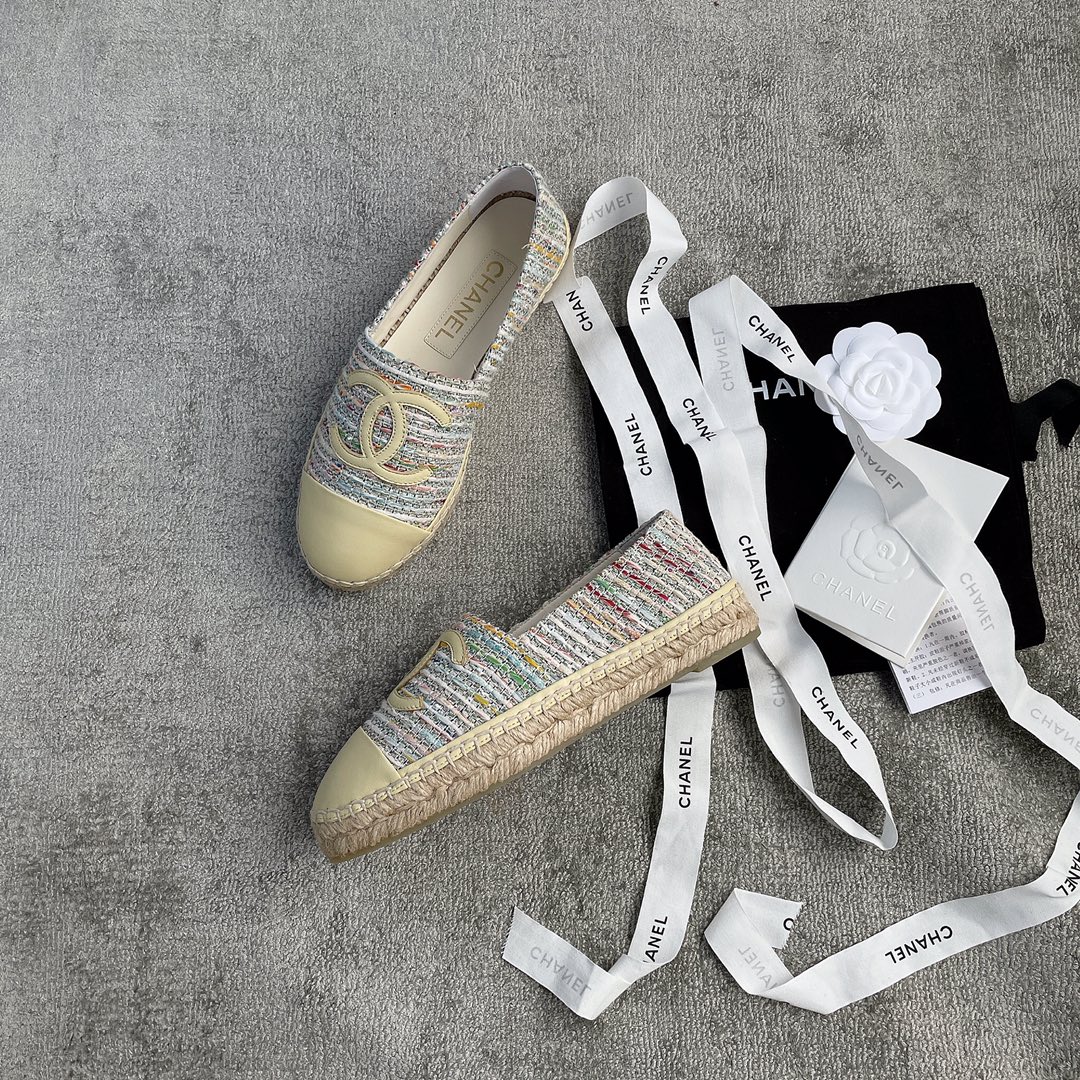 CHANEL fisherman shoes custom mixed sheepskin imported leather embryo leather upper soft inner cushion sheepskin